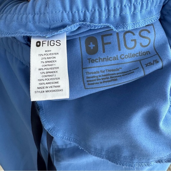 Figs Royal Blue Scrubs Joggers Size XS/S - Picture 5 of 5